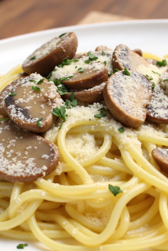 creamy mushroom spaghetti squash