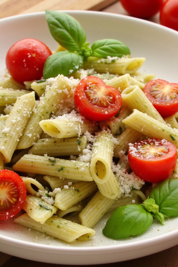 creamy pesto pasta delight