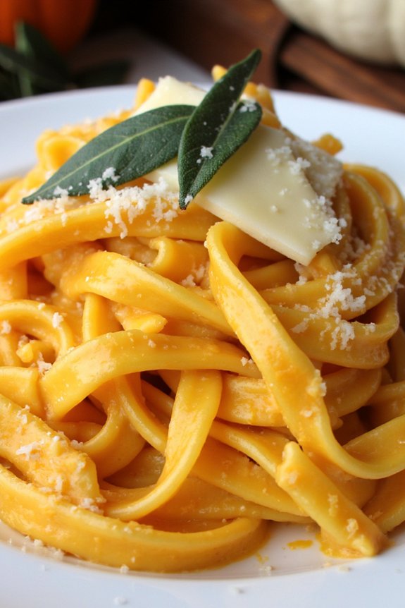 creamy pumpkin sage pasta