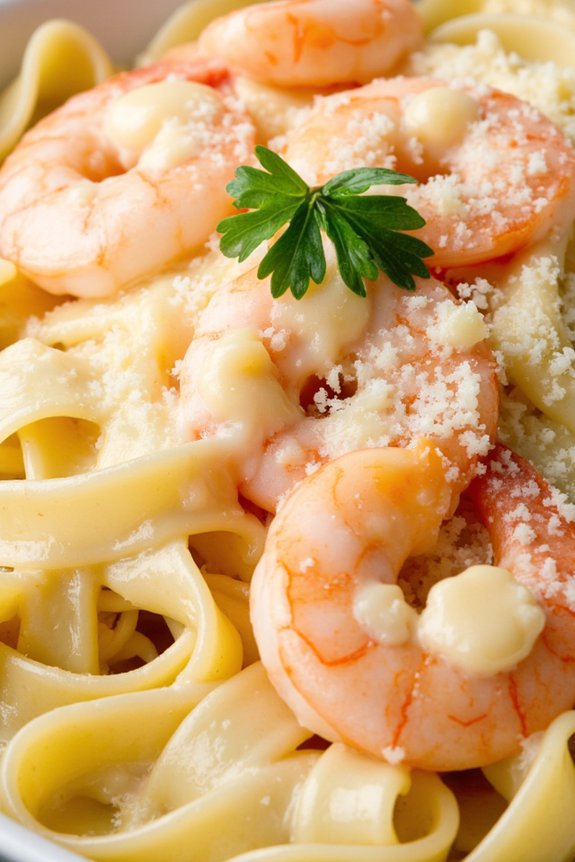 creamy shrimp pasta dish