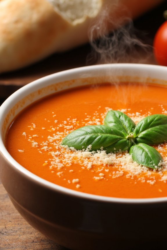 creamy tomato basil bisque