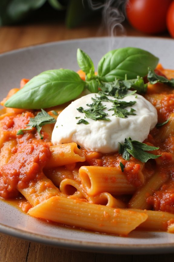creamy tomato basil pasta
