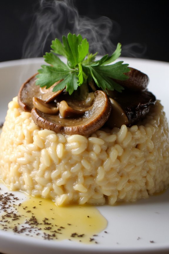 creamy truffle mushroom risotto