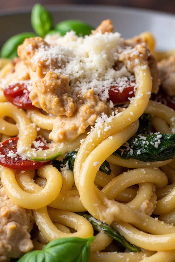 creamy tuscan chicken pasta