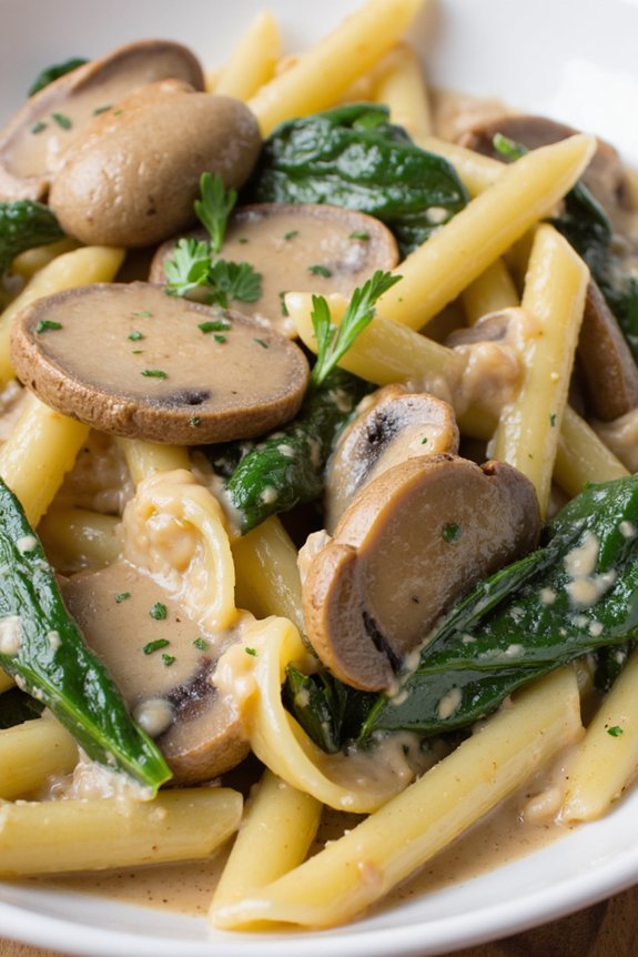 creamy vegan pasta dish
