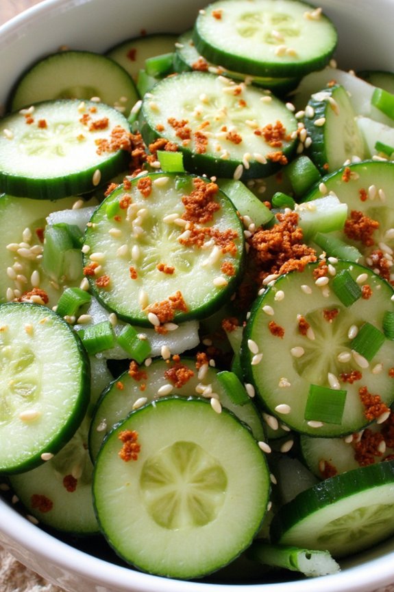 crisp tangy cucumber salad