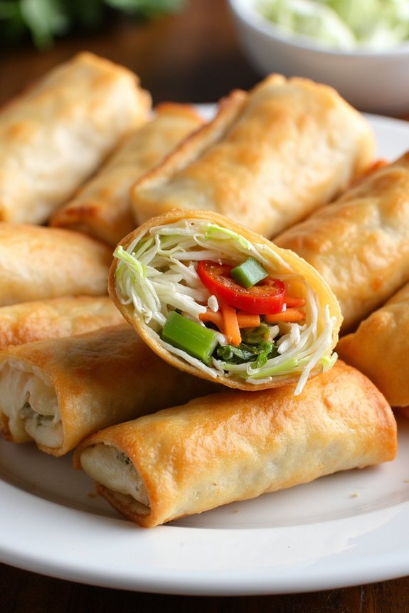 crispy air fried vegetable rolls