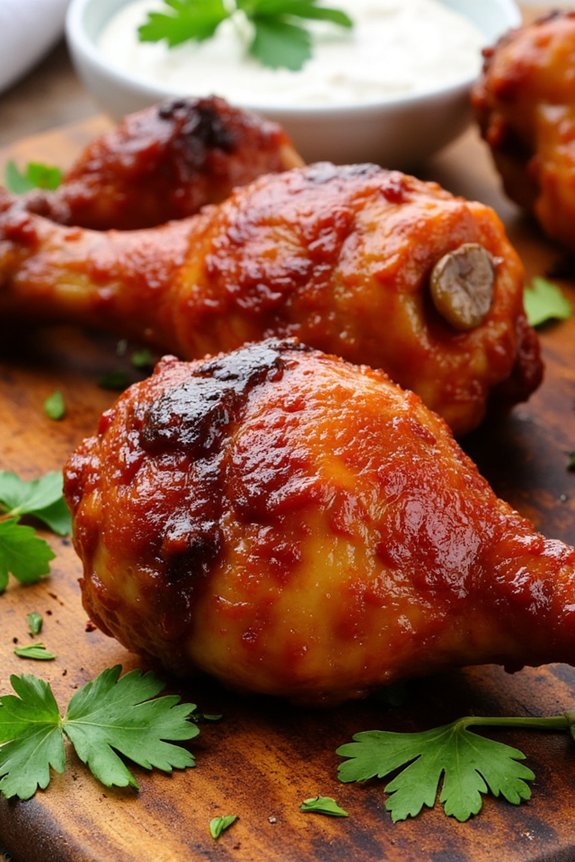 crispy air fryer bbq drumsticks