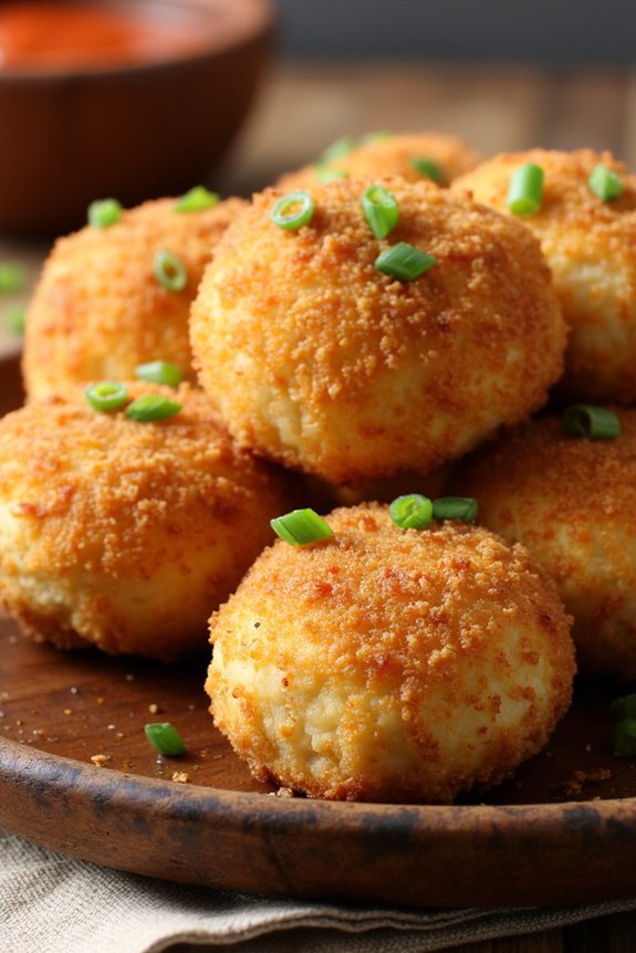 crispy bacon mashed potato croquettes