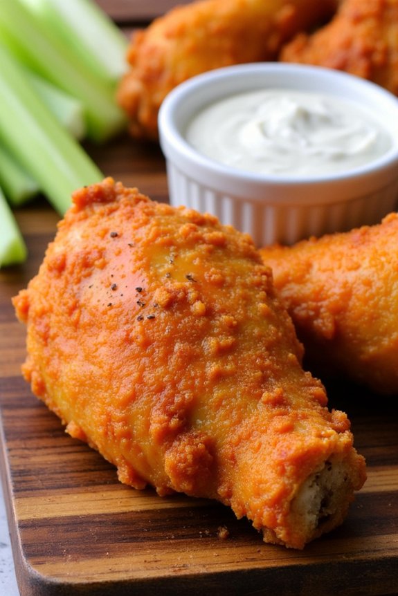 crispy baked buffalo drumsticks