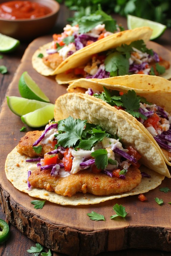 crispy baked fish tacos