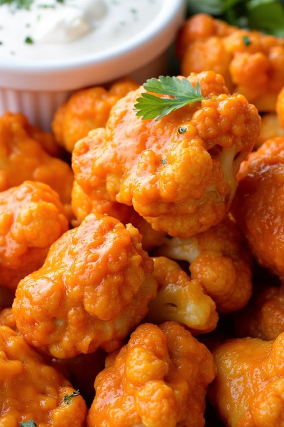 crispy buffalo cauliflower wings