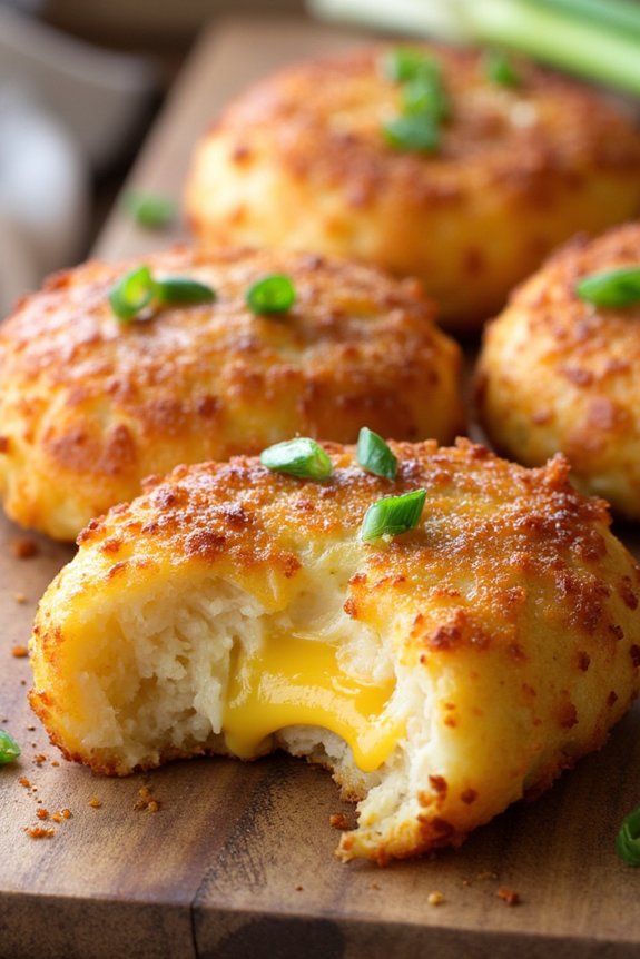 crispy cheesy potato fritters