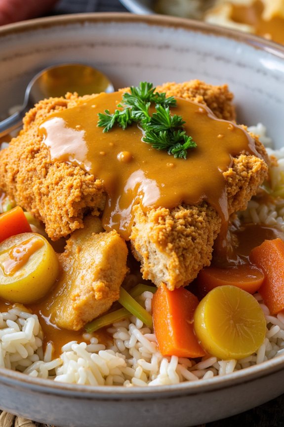 crispy chicken with curry