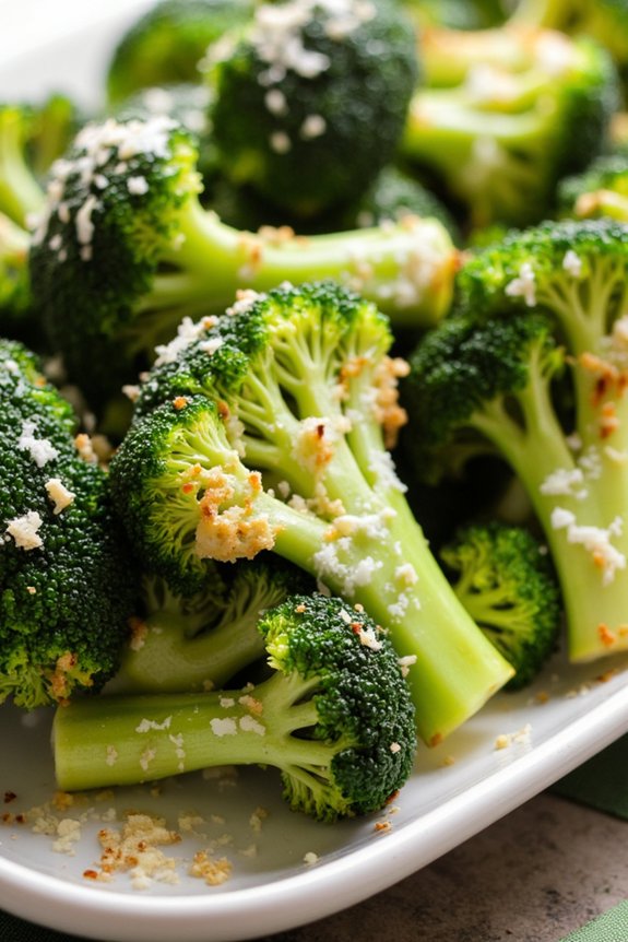 crispy garlic parmesan broccoli