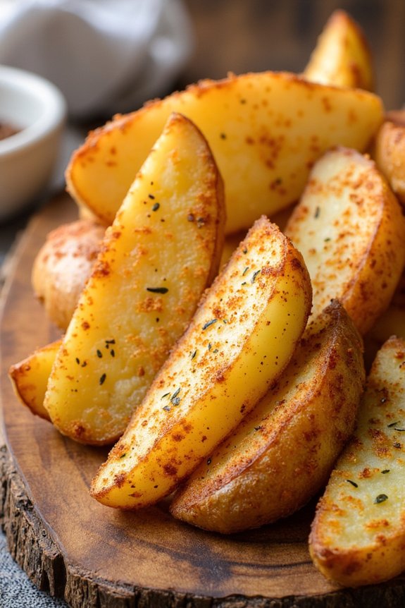 crispy healthy air fried wedges