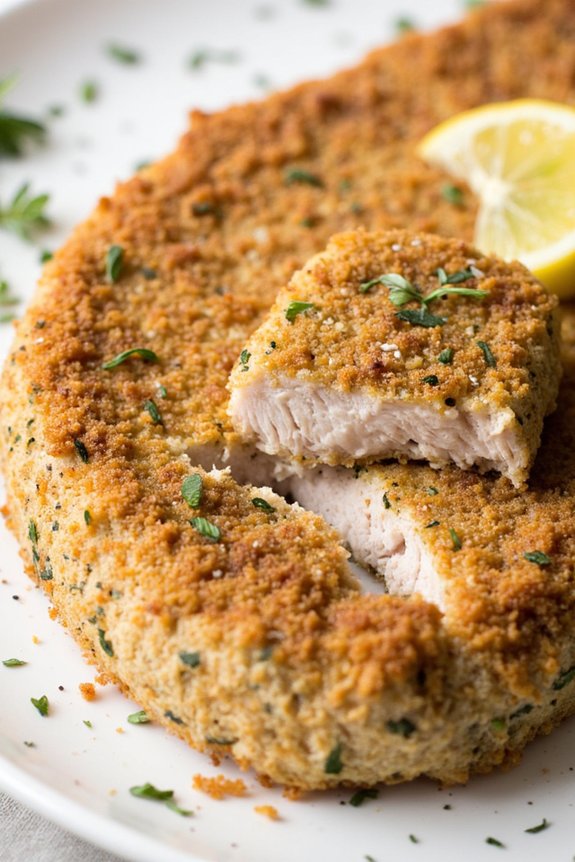 crispy herb crusted pork chops