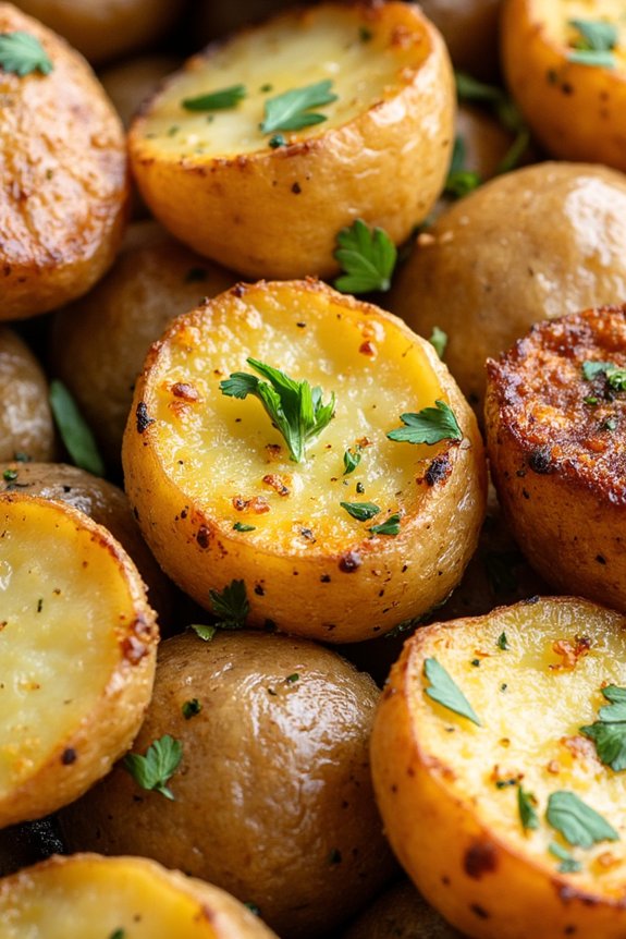 crispy herb infused roasted potatoes