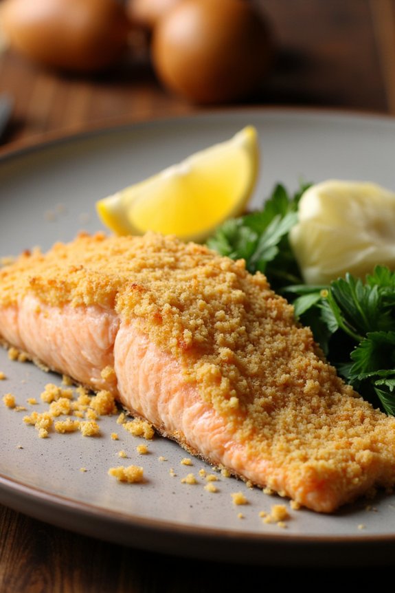crispy parmesan crusted salmon delight