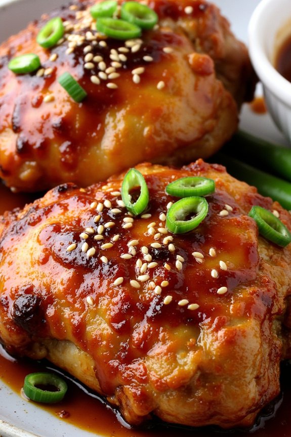 crispy teriyaki chicken thighs