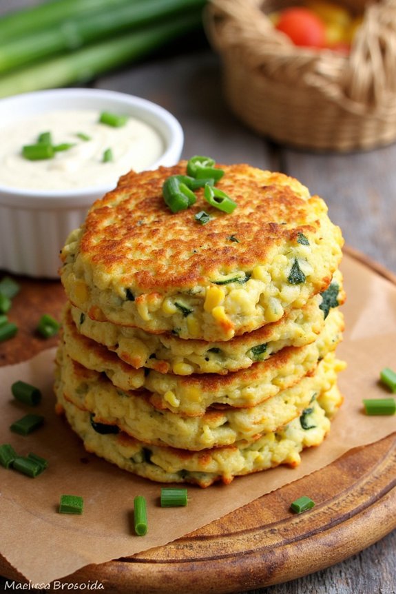 crispy zucchini corn fritters