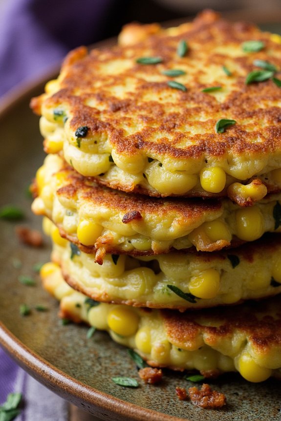 crispy zucchini corn fritters