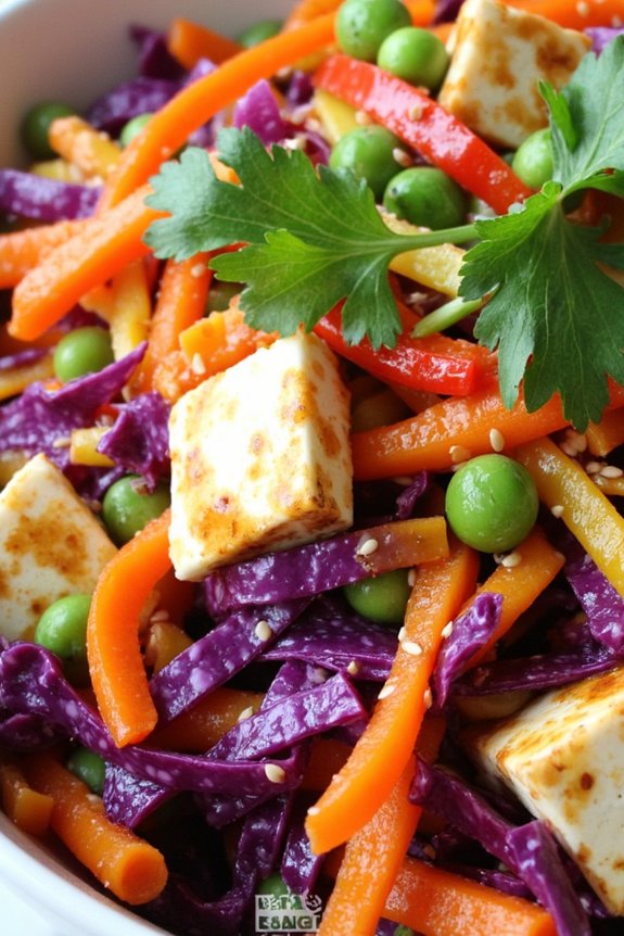 crunchy asian tofu slaw
