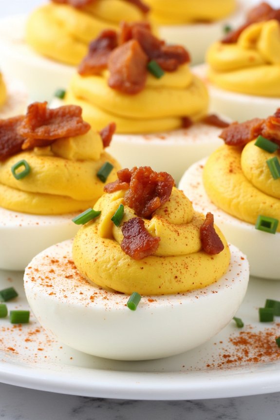 curry bacon deviled eggs
