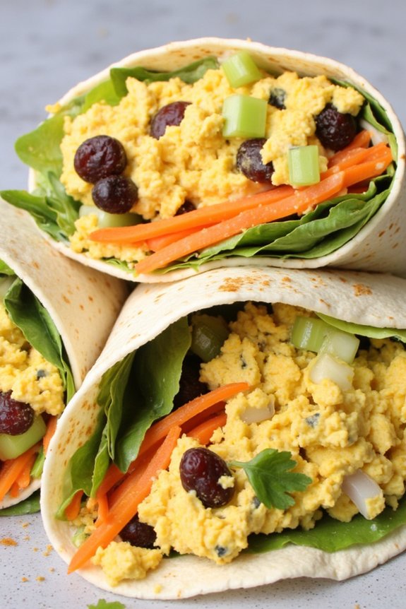 curry chicken salad wraps