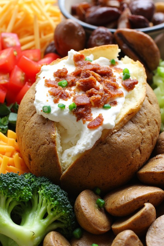 customizable baked potato bar