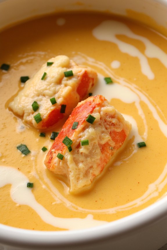 decadent creamy lobster bisque