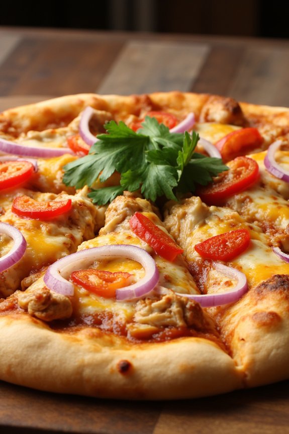 delicious bbq chicken pizza