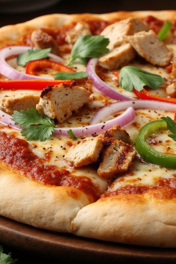delicious bbq chicken pizza