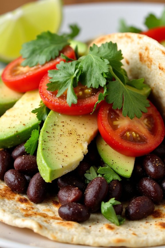 delicious black bean tacos