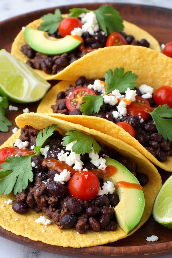 delicious black bean tacos