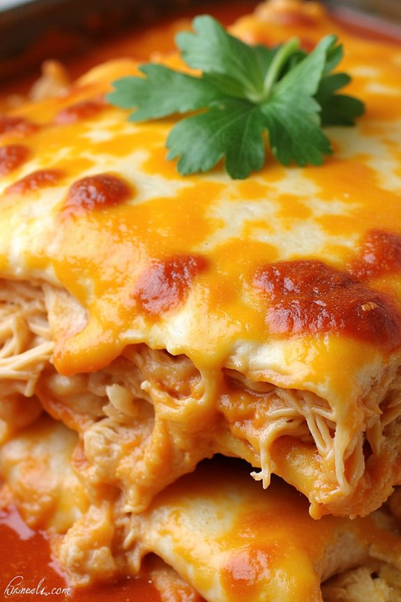 delicious chicken enchilada bake