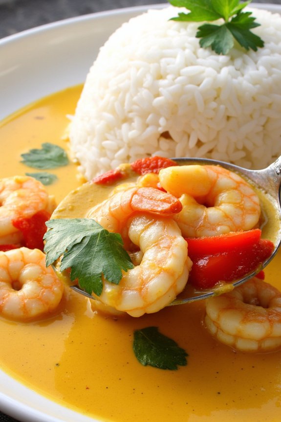 delicious coconut curry shrimp