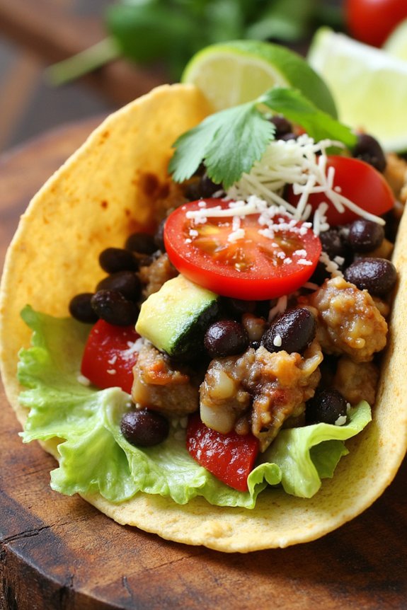 delicious customizable vegetarian tacos