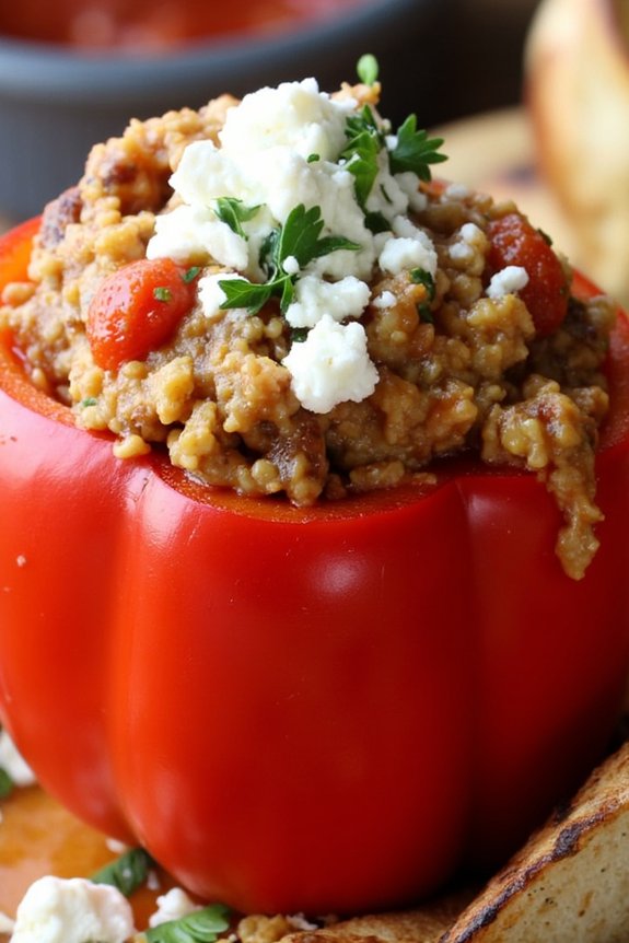 delicious greek stuffed peppers