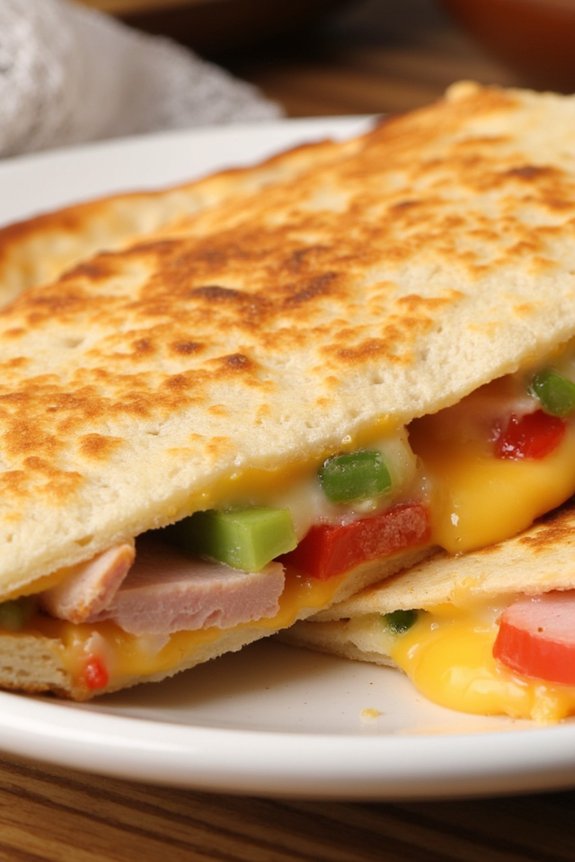 delicious ham and cheese quesadillas