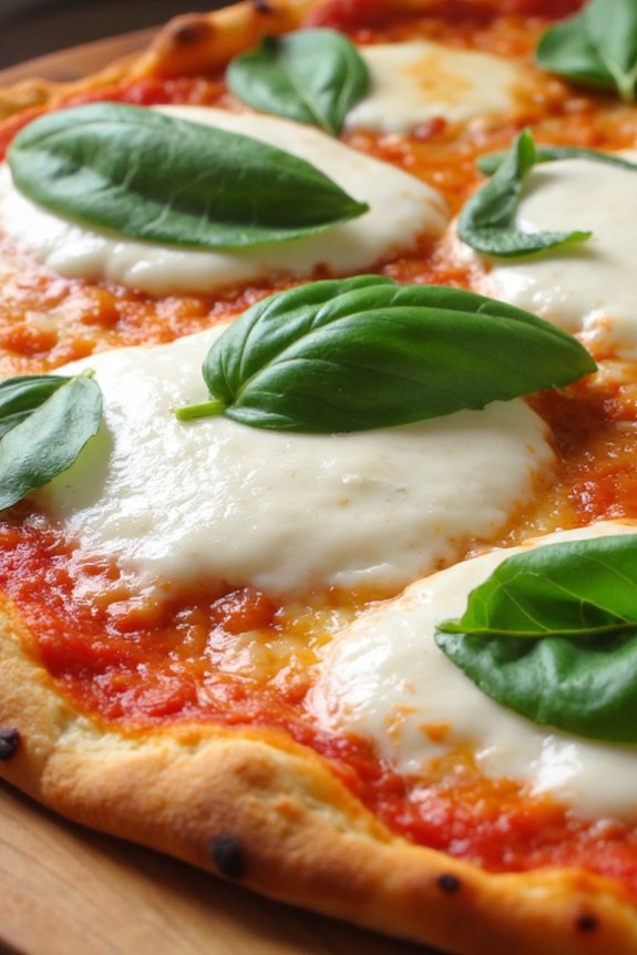 delicious homemade margherita pizza