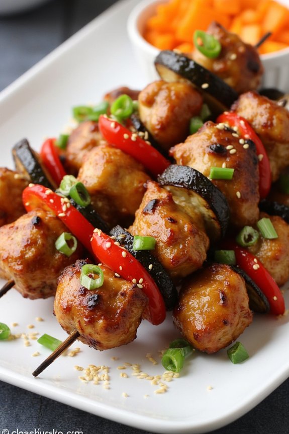 delicious marinated chicken skewers