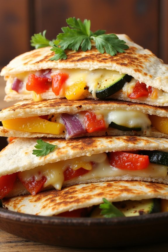 delicious roasted veggie quesadillas