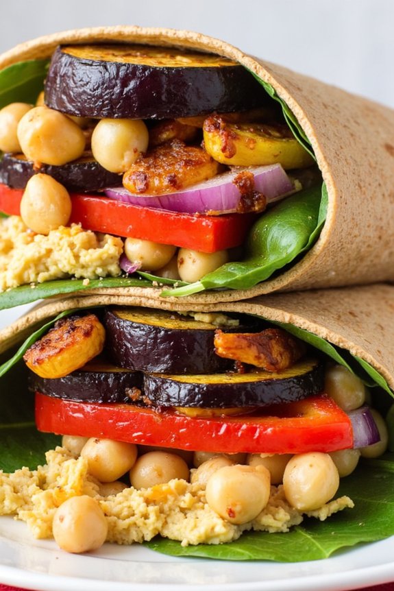 delicious roasted veggie wraps