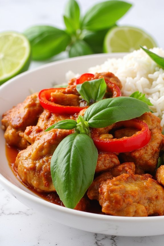 delicious thai basil chicken