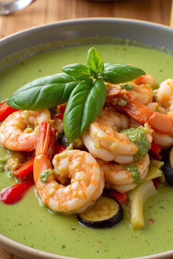 delicious thai shrimp curry