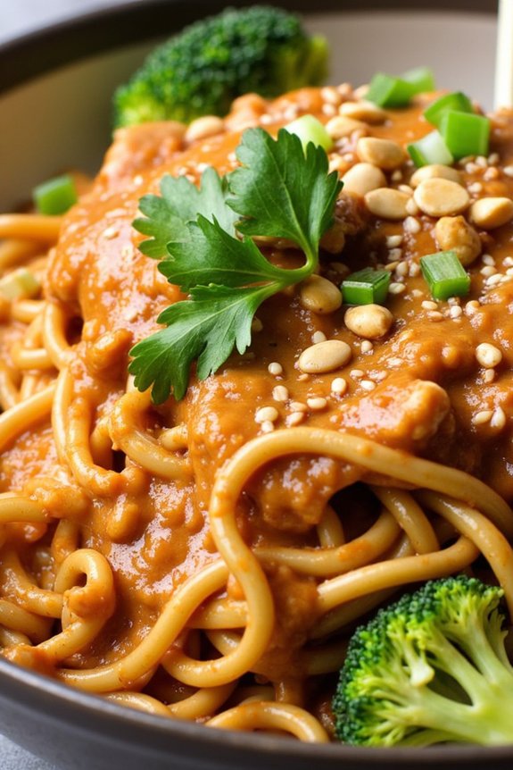 delicious vegan peanut noodles