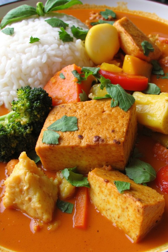 delicious vegetarian red curry
