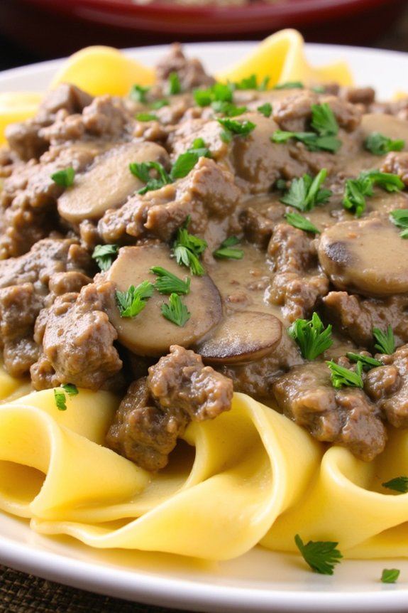 easy creamy beef stroganoff