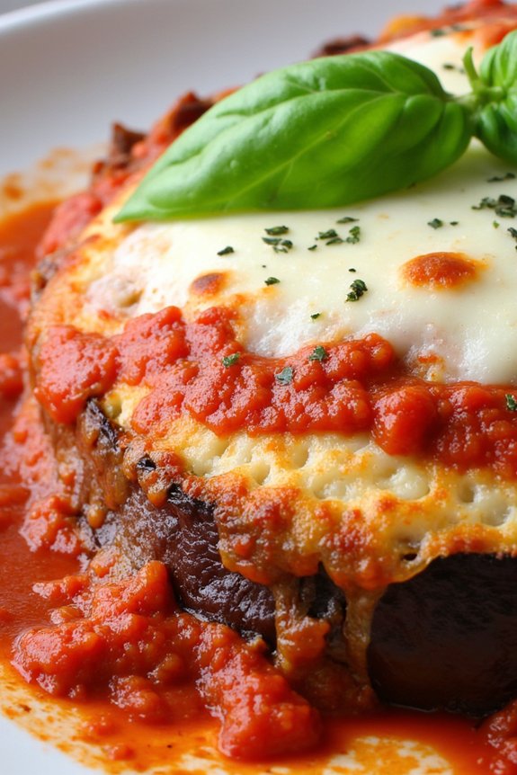 eggplant parmesan with marinara